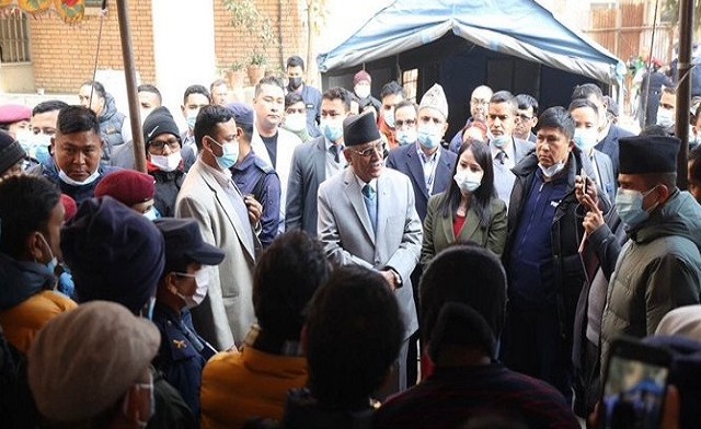 'Nepal plane crash: PM Pushpa Kamal met the families of the dead passengers'